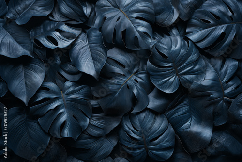 Abstract Black Leaves Textures Creating a Dark and Artistic Background. A Flat Lay Depicting the Intricate Beauty of Nature s Dark Side