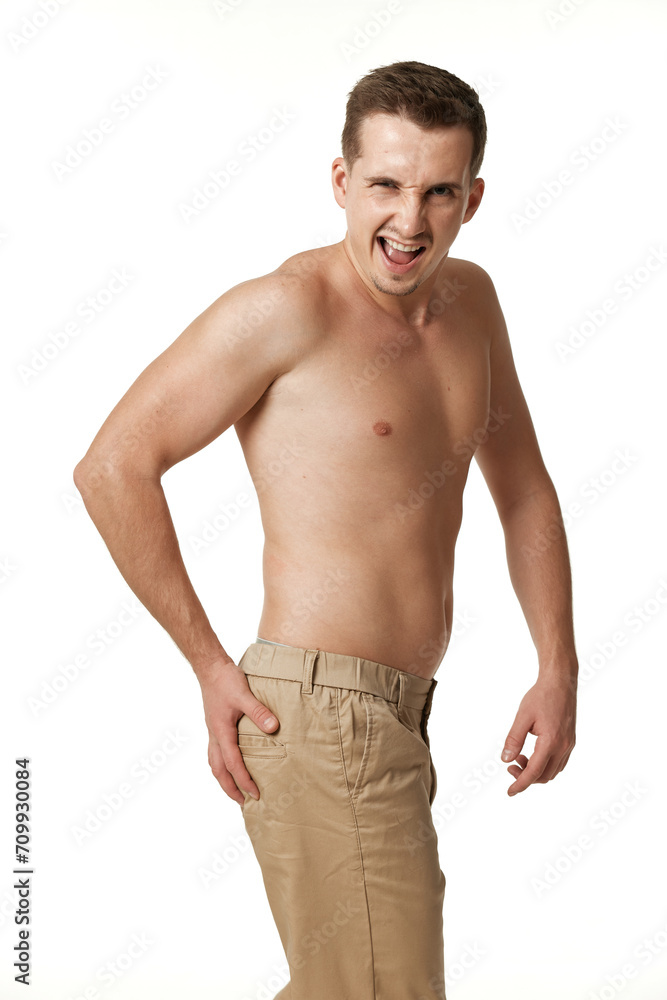 guy with muscular male torso and chest on white background, guy with muscular male torso and chest on white background,