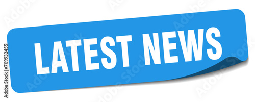 latest news sticker. latest news label