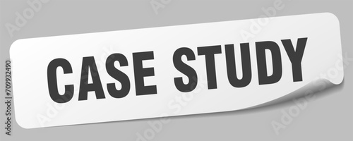 case study sticker. case study label