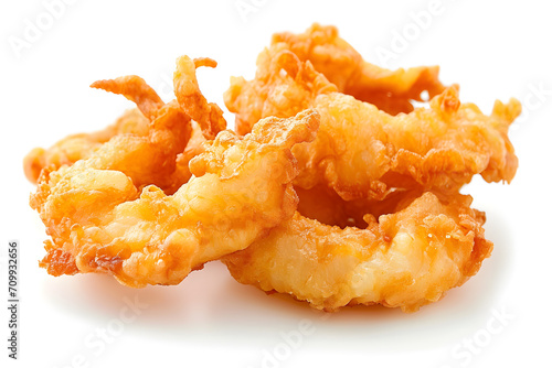 Close-up Crispy Tempura, Fried, Delicious isolated on white