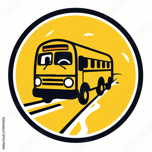 Wallpaper Mural School bus in cartoon, doodle style. Isolated 2d vector illustration in logo, icon, sketch style, Eps 10. AI Generative Torontodigital.ca