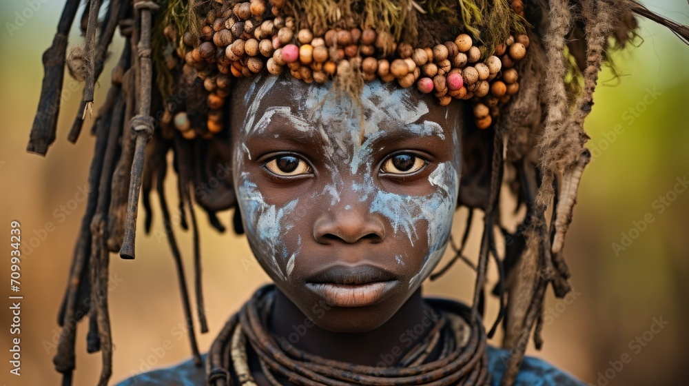 Unidentified young Suri boy at a ceremony in Lower Omo Valley.


