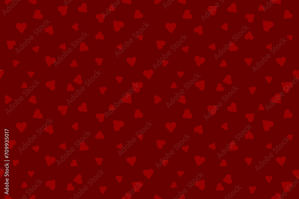 Red Heart Confetti Falling Pattern Background. Valentines Day. Vector Illustration. Wallpaper