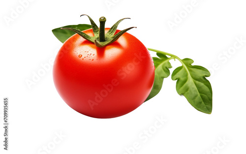 Alone in Simplicity: Cherry Tomato Isolated on Transparent Background PNG.