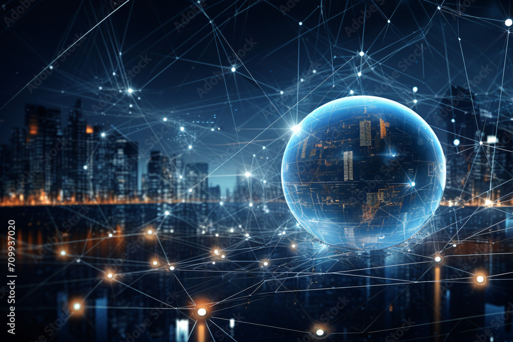 Fototapeta premium Futuristic Network