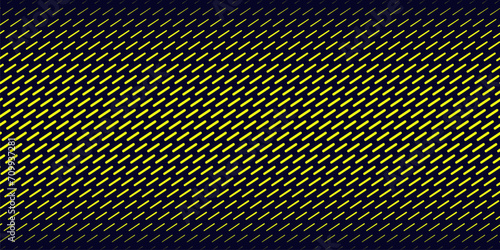 Vector abstract geometric halftone seamless pattern with diagonal dash lines, fade stripes. Extreme sport style background, urban art. Black and neon yellow minimal texture. Repeated sportive design