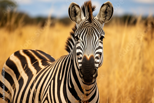 zebra in the grass nature habitat