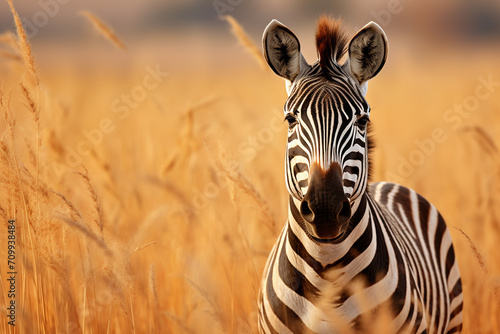 zebra in the grass nature habitat