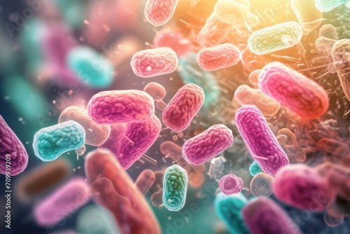 Probiotics Microscopic Bacteria for Health photo