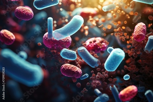 Probiotics Microscopic Bacteria for Health photo