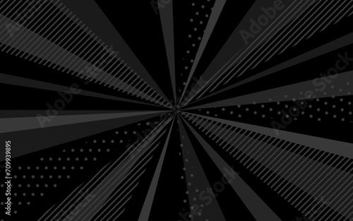 ポップでかわいい暗い色の放射状の線