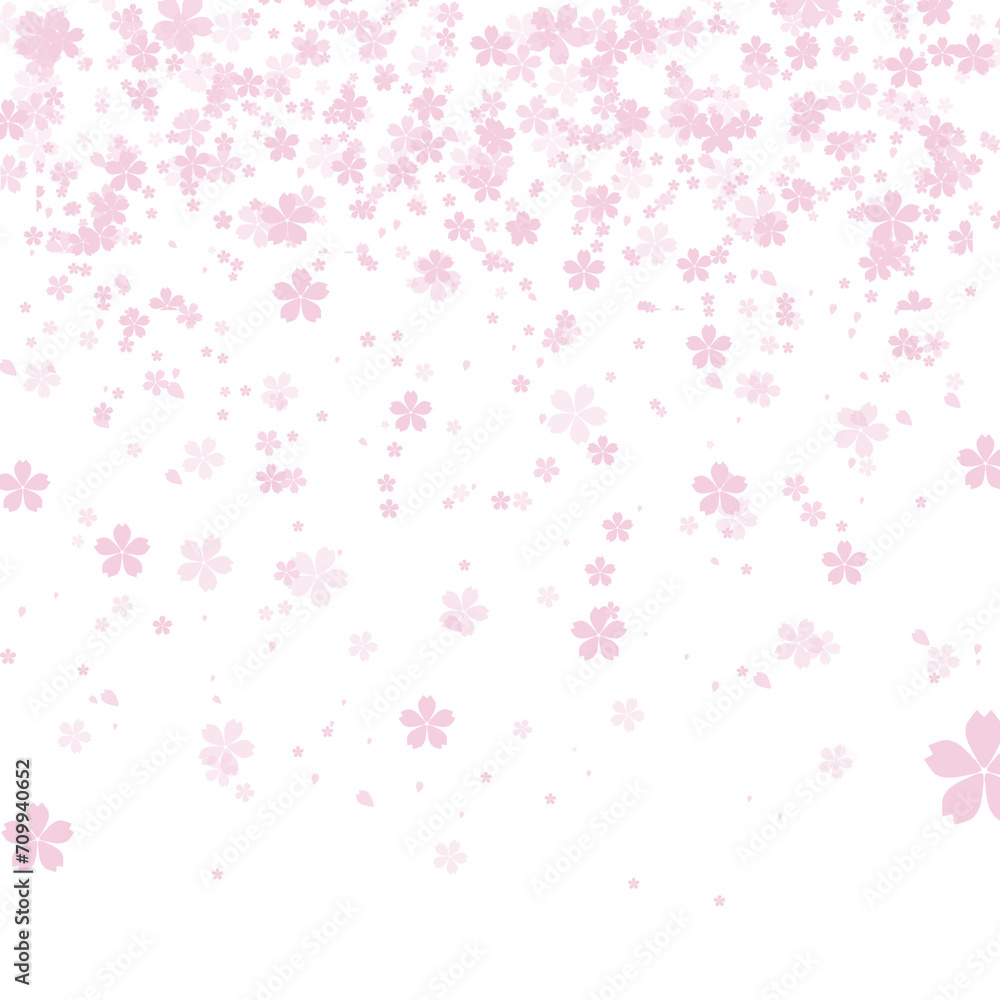 illustration of falling cherry blossoms