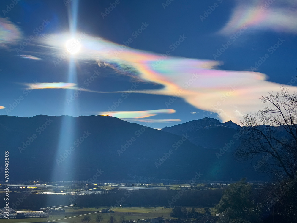 rainbow over the swiss mountains rainbow over the swiss mountains