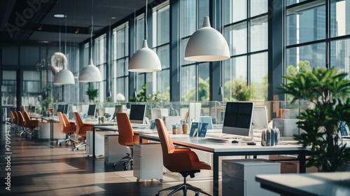 Boundaryless team open office background image