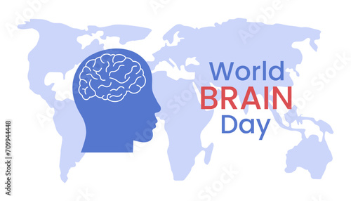 World Brain Day. Vector illustration.