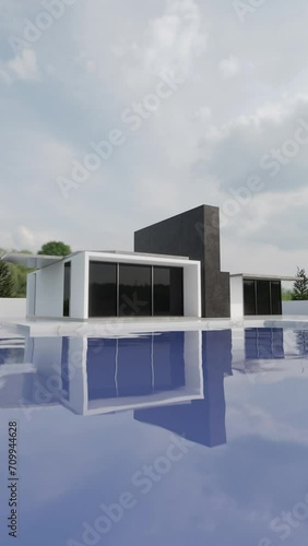 House Construction 3d rendering