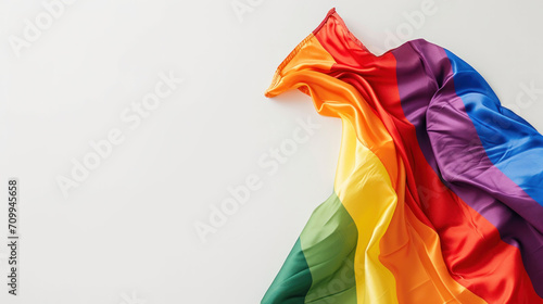 Rainbow coloured LGBTQ flag 