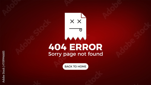 404 error not the page found. Eps10 vector illustration.