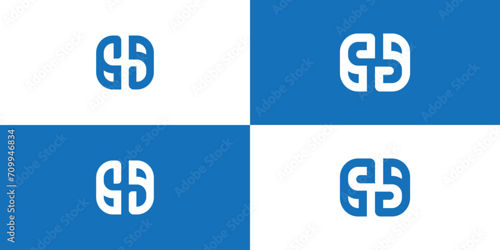 Abstract letter S collection vector logo design Abstract letter S collection vector logo design