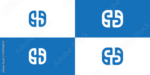 Abstract letter S collection vector logo design