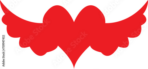 Red heart icons, Love Heart Symbol, concept of love, Heart, heartbeat, silhouettes, romance or valentine's day red vector, Symbol cardiogram heart logo in linear style. Uneven, rough, textured edge.