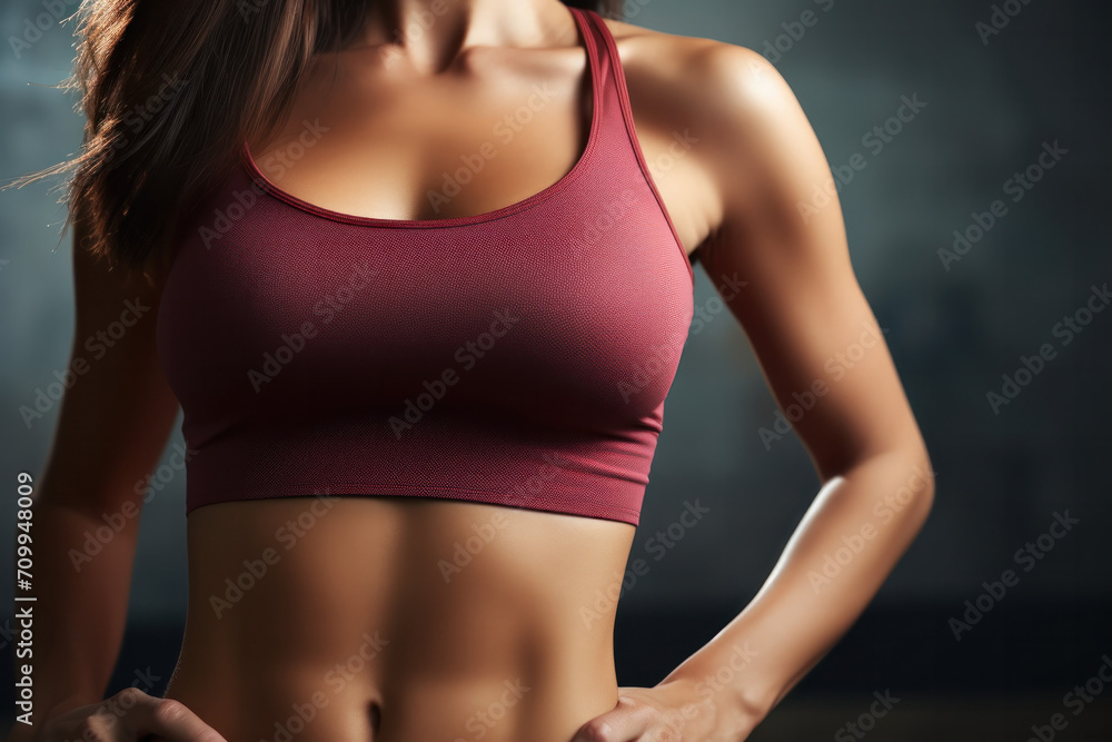 woman wearing gym sport clothes, fitness girl, gym/fitness banner 