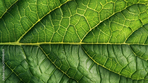 Generative AI, macro texture of green leaf veins, green foliage texture, ecology background
