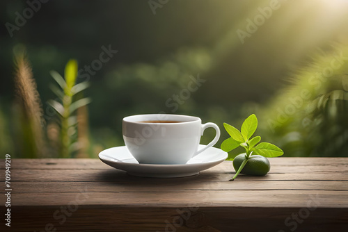 asian tea cup set , healthy herbal infusion, zen ambiance background