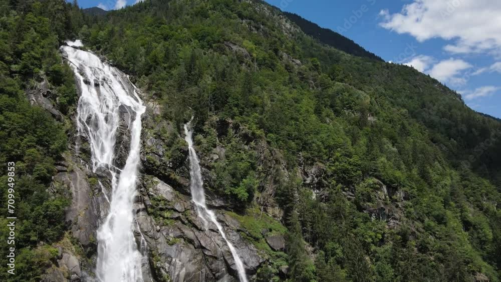 Summer landscape of alpine waterfalls Summer landscape of alpine waterfalls