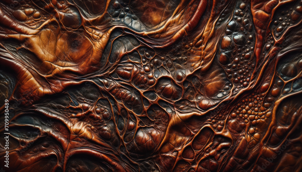 Rich Aged Leather Texture: Detailed Patina with Wrinkles and Scars Rich Aged Leather Texture: Detailed Patina with Wrinkles and Scars