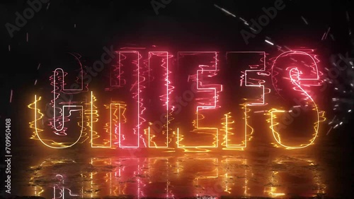 Kansas City Chiefs Electric Text 4K Animation Video Intro or Background photo