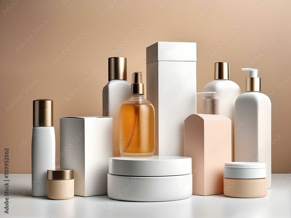 Composition of boxes and cosmetic bottles
Composition of boxes and cosmetic bottles