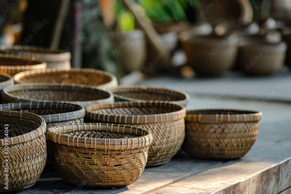 baskets for sale at the market baskets for sale at the market