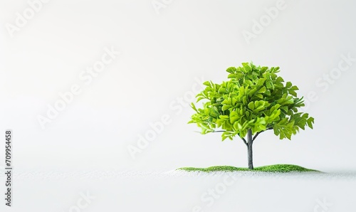 paper tree white background green color