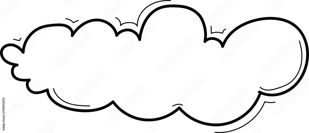 Hand drawn cloud illustration on transparent background.
Hand drawn cloud illustration on transparent background.