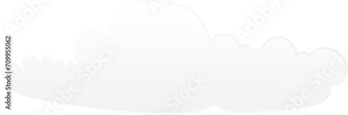 Cloud illustration on transparent background. 