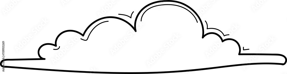 Hand drawn cloud illustration on transparent background.
Hand drawn cloud illustration on transparent background.