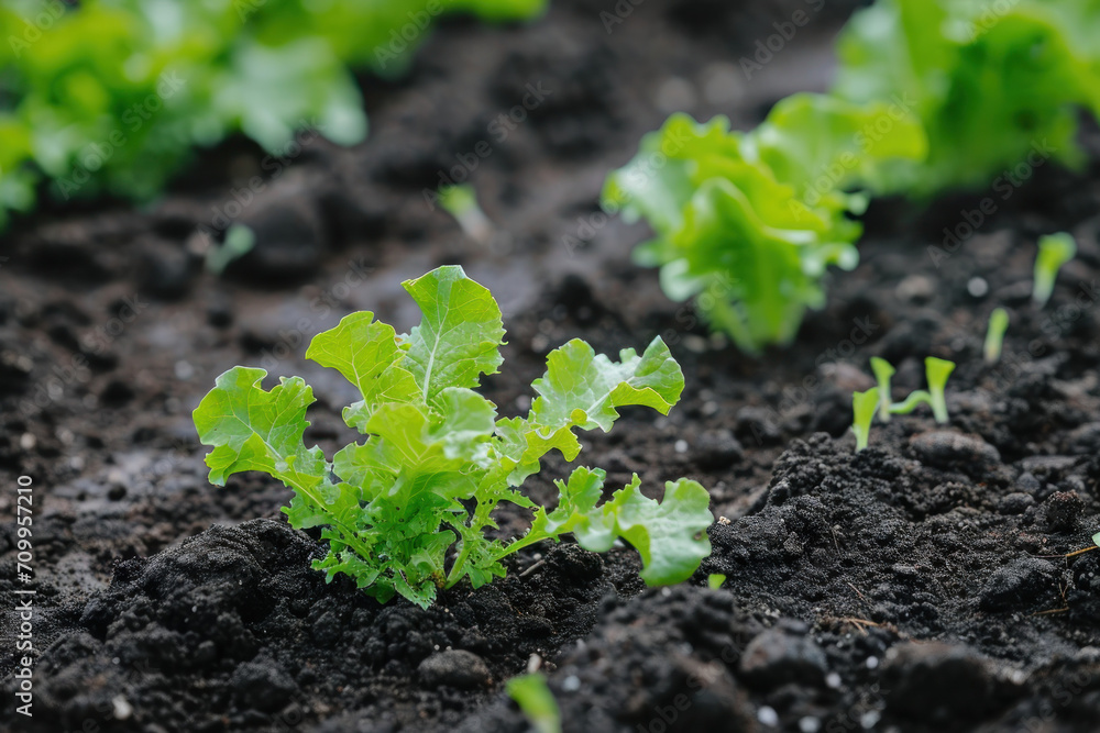 lettuce growing in the garden