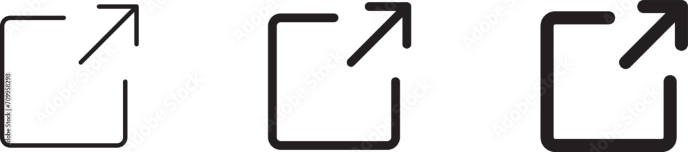 External link lined icon collection. Vector illustration External link lined icon collection. Vector illustration