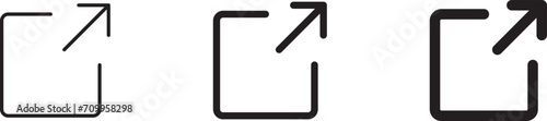 External link lined icon collection. Vector illustration