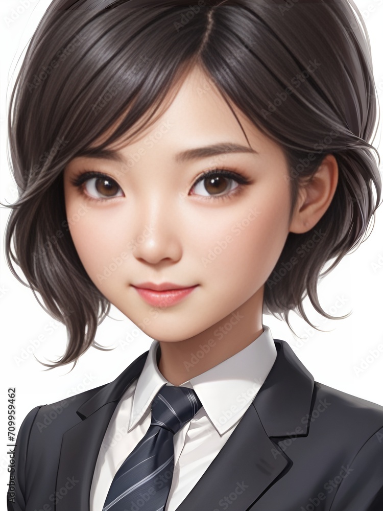 Asian Businesswoman Cartoon AI Generated Image Asian Businesswoman Cartoon AI Generated Image