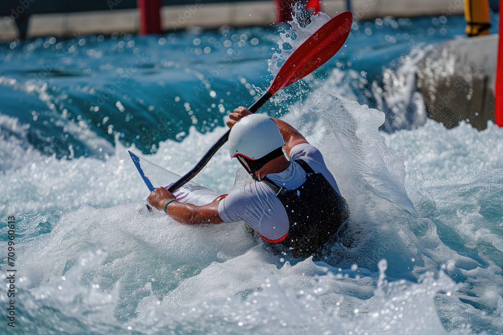 Naklejka premium Canoe slalom