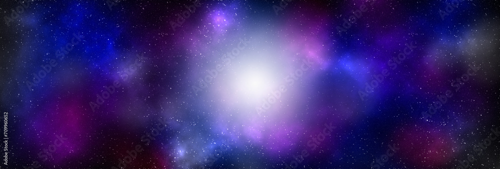 Planets and galaxy, science fiction wallpaper. Beauty of deep space. Billions of galaxies in the universe Cosmic art background. 3D illustration