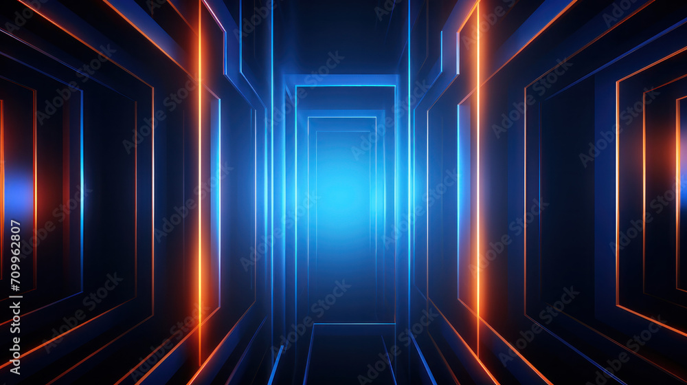 Abstract colourful neon lines on a dark background, digital background Abstract colourful neon lines on a dark background, digital background
