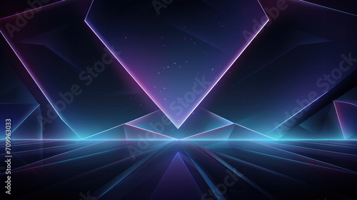 Abstract colourful neon lines on a dark background, digital background 