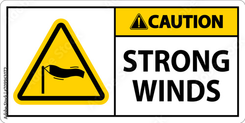 Water Safety Sign Caution - Strong Winds