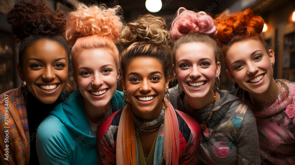 Crazy Hair Clan. Quirky Hairstyle Ensemble.. Crazy Hair Clan. Quirky Hairstyle Ensemble..