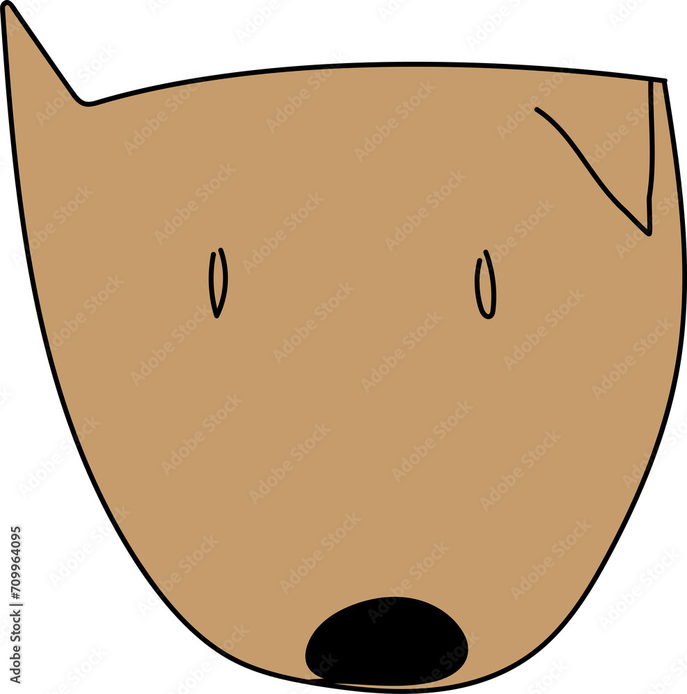 Cute cartoon dog illustration on transparent background. Cute cartoon dog illustration on transparent background.