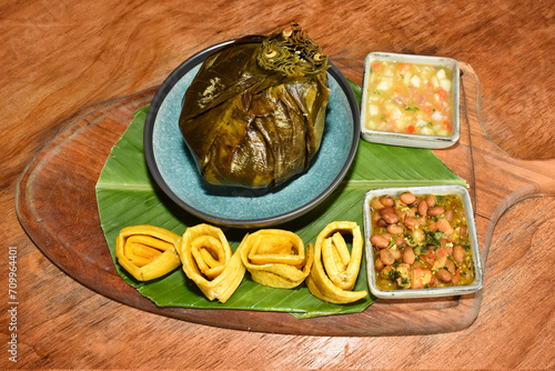 chicken juane, traditional food from the Peruvian jungle